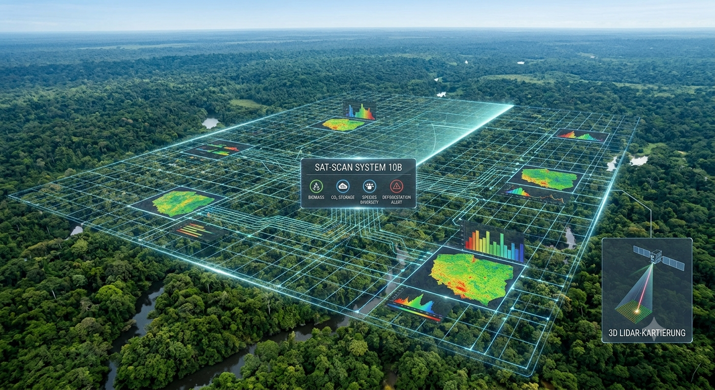 Satellitengestütztes Monitoring von Regenwaldflächen
